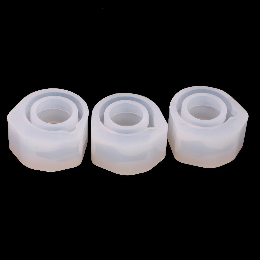 3 Pieces Mixed Size DIY Ring Silicone Mold Resin Casting Mould For