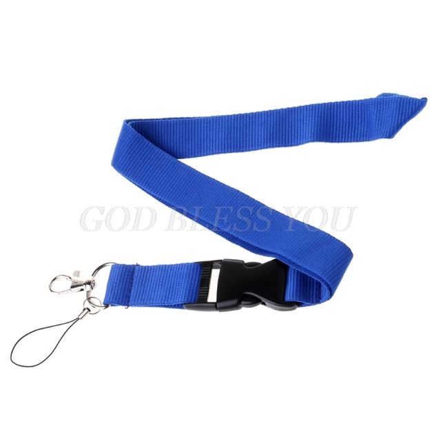 One Color Black Blank Plain Key Lanyard Badge Id Holders
