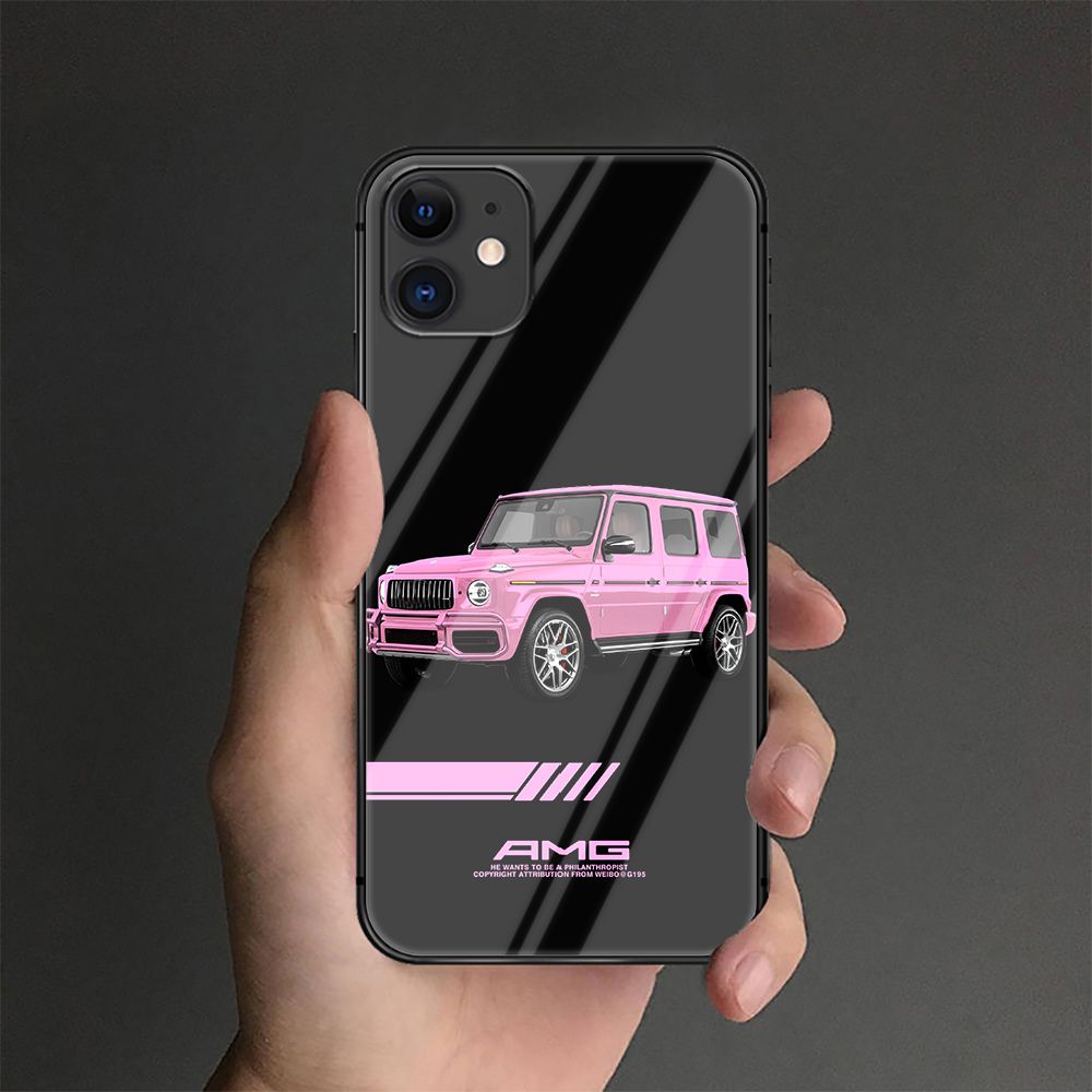 Mercedes Luxury Car Amg Phone Tempered Glass Case Cover For