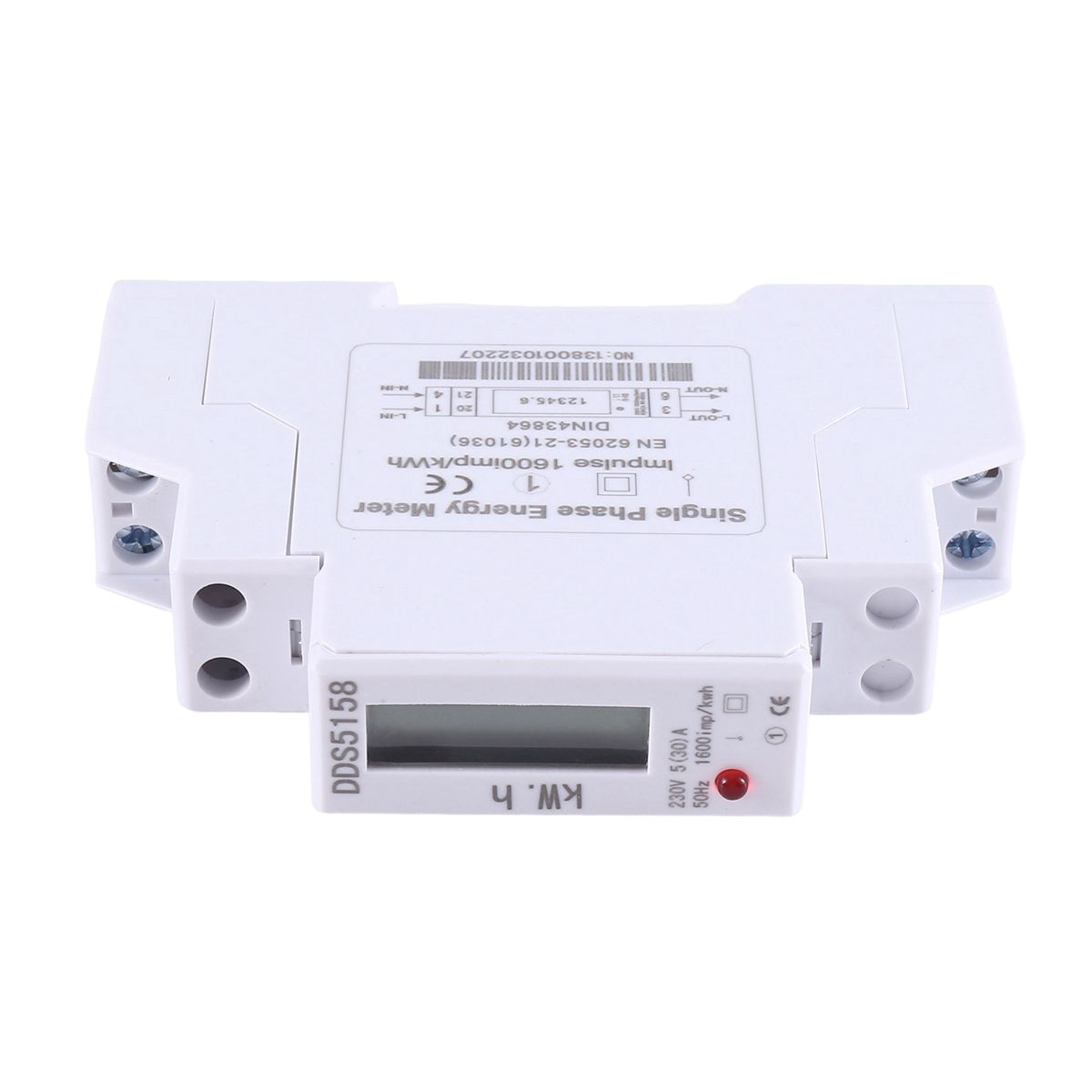 1PC KWH Energy Meter 532A 20A LCD Digital Power Consumption Watt Meter AC220V Watt Hour Din Rail Energy Meter