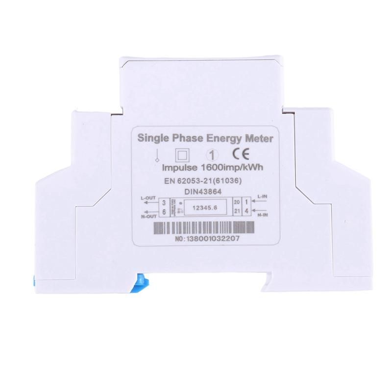 1PC KWH Energy Meter 532A 20A LCD Digital Power Consumption Watt Meter AC220V Watt Hour Din Rail Energy Meter