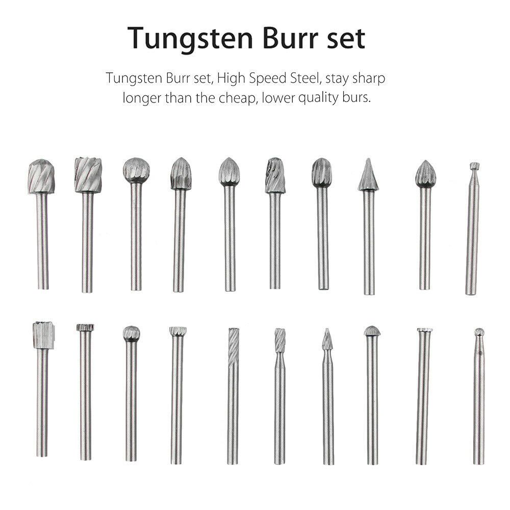 20Pcs Carbide Burr Die Grinder Bits For Rotary Tool Power