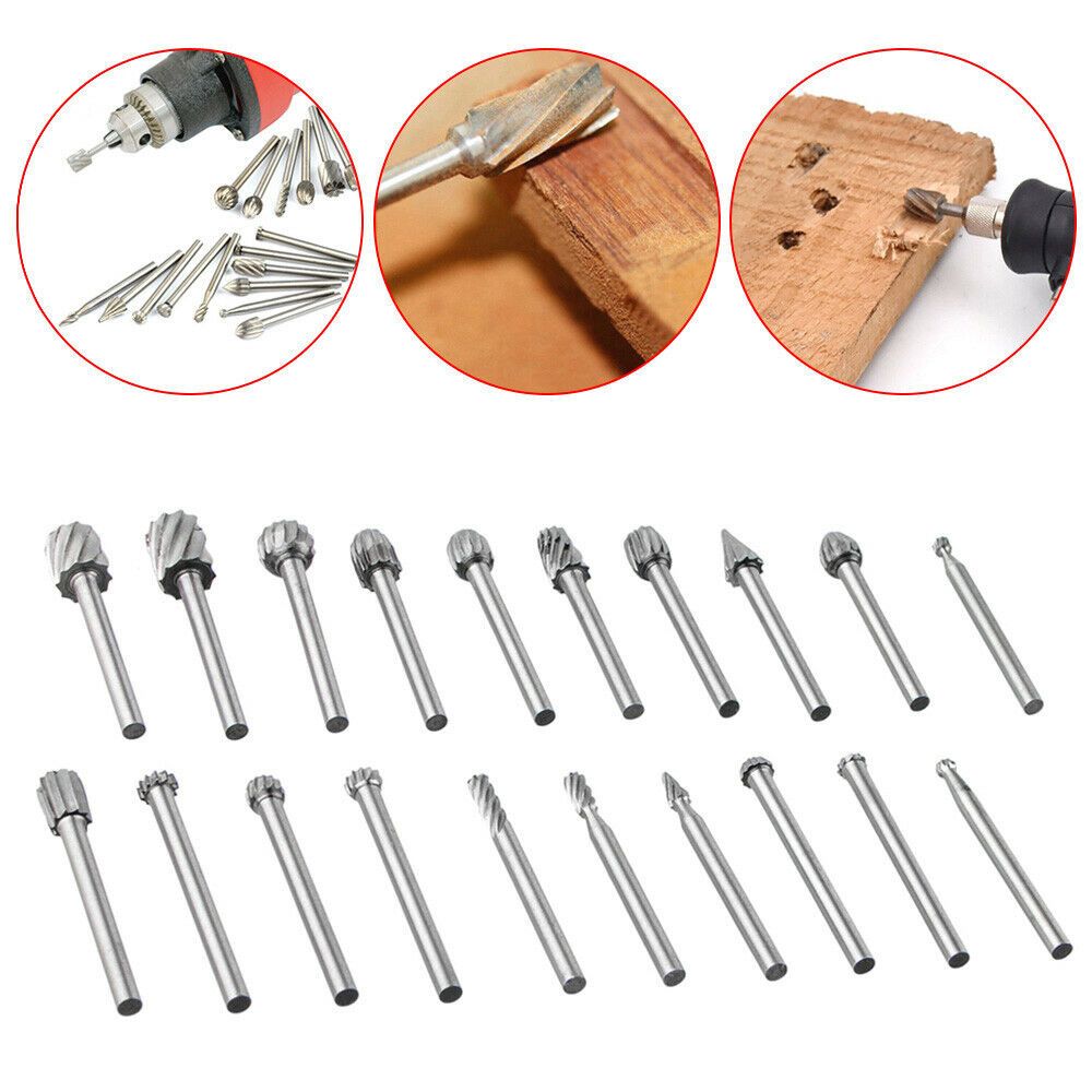 20Pcs Carbide Burr Die Grinder Bits For Rotary Tool Power