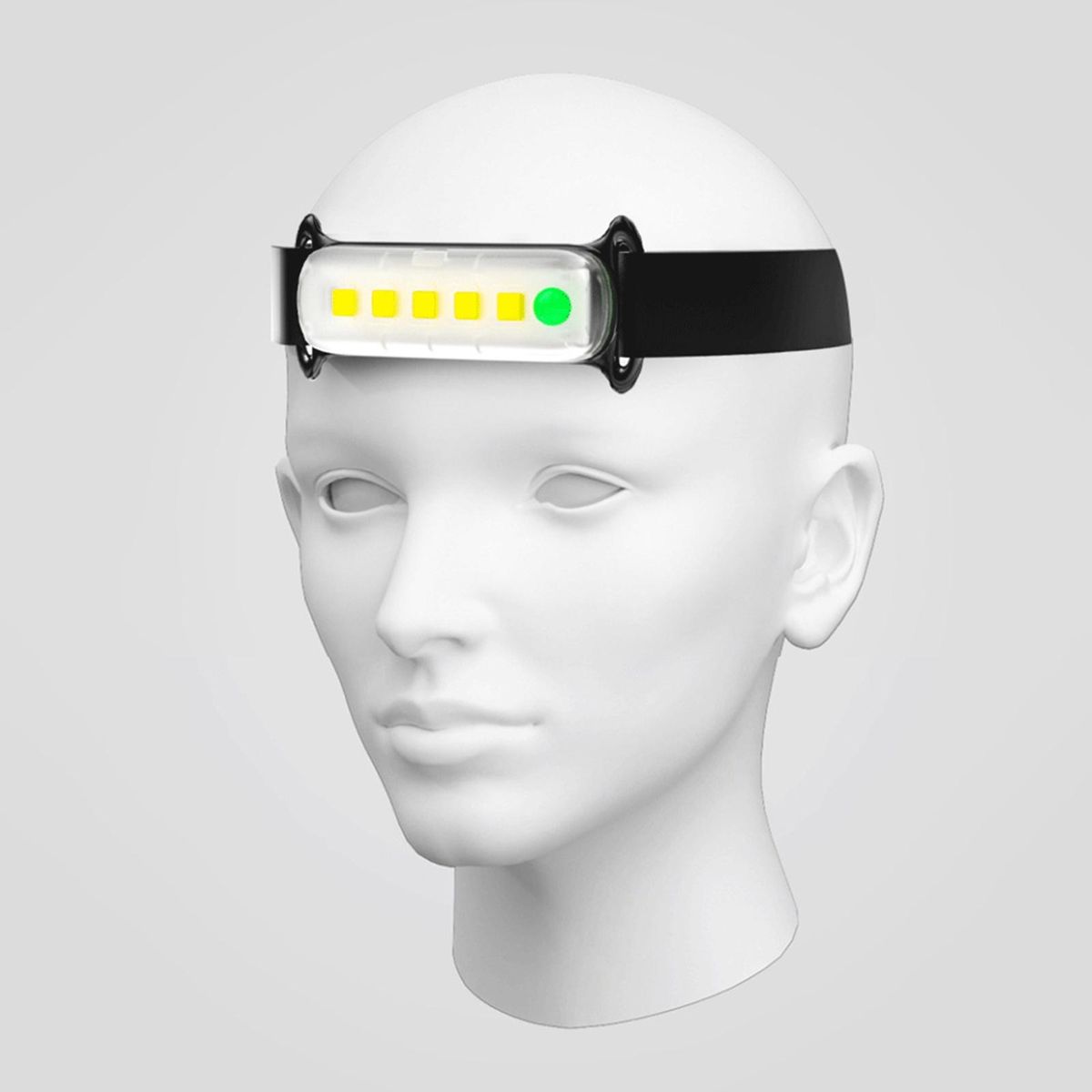 COB LED Night Running Cycling Head Lamp Black