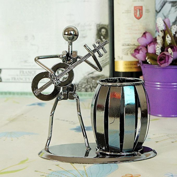 Metal Classical Guitar Music Artist Pen Pencil Holder Classical Guitar