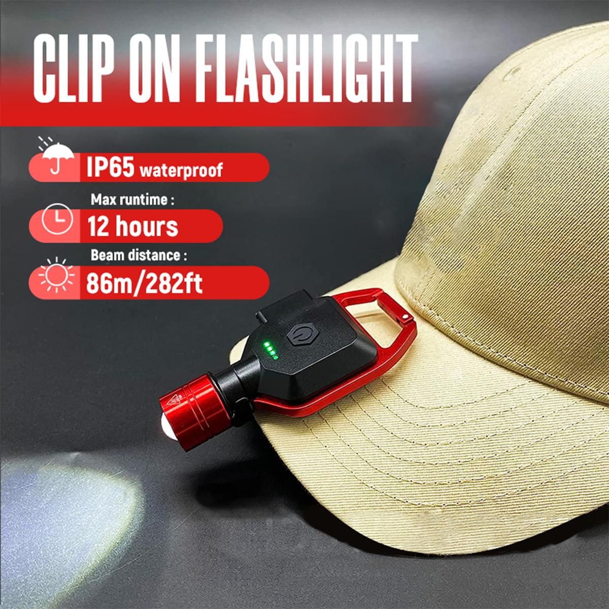 Ultra-Bright Mini Flashlight - 600 Lumens, Rechargeable Compact LED with Clip, Lightweight Pocket-Sized EDC - Perfect for Camping, Hiking & Outdoor Adventures