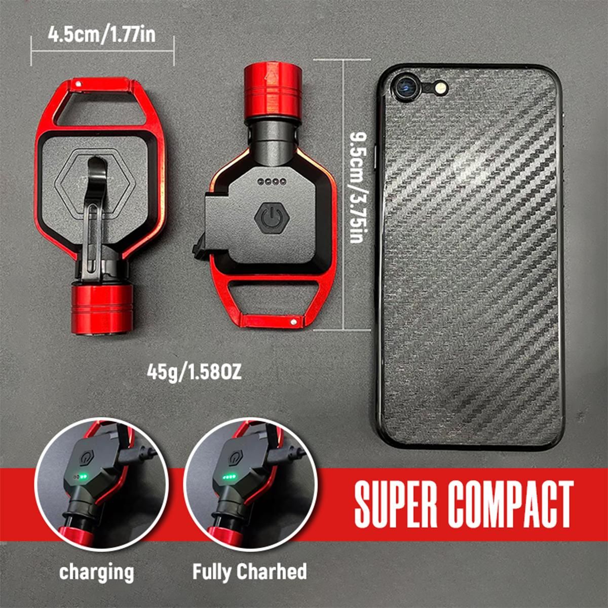 Ultra-Bright Mini Flashlight - 600 Lumens, Rechargeable Compact LED with Clip, Lightweight Pocket-Sized EDC - Perfect for Camping, Hiking & Outdoor Adventures