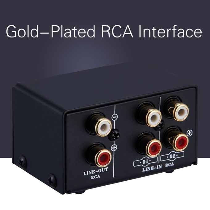 LINEPAUDIO Audio Switcher RCA 2 In 1 Out / 1 In 2 Out A/B