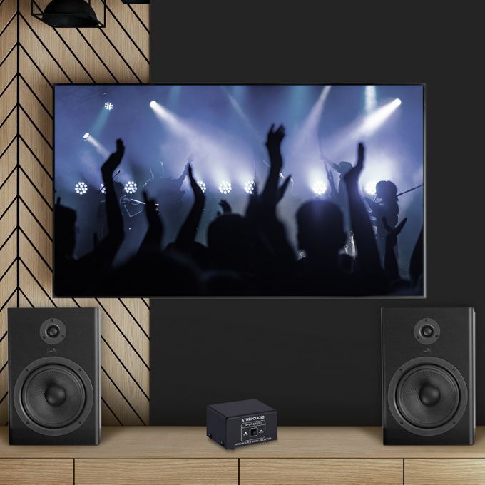 LINEPAUDIO Audio Switcher RCA 2 In 1 Out / 1 In 2 Out A/B