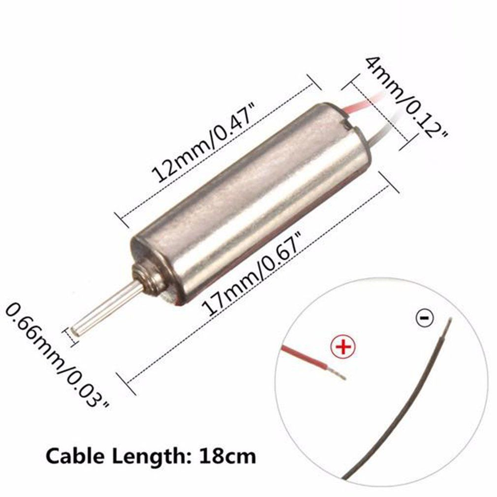 MT  5pcs Dc 3.7v 66000rpm Wired Micro Coreless Motor For Model Toy