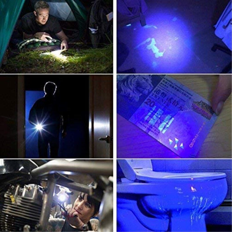 10000LM 2in1 Flashlight LED Linternas 395nm Ultraviolet For