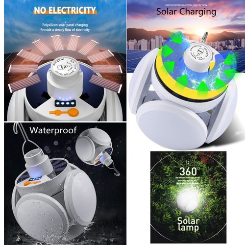 Solar Usb Charging Led Bulb Hooking Light Multifunction Portable Lantern Flashlights Camping