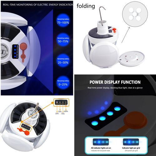 Solar Usb Charging Led Bulb Hooking Light Multifunction Portable Lantern Flashlights Camping