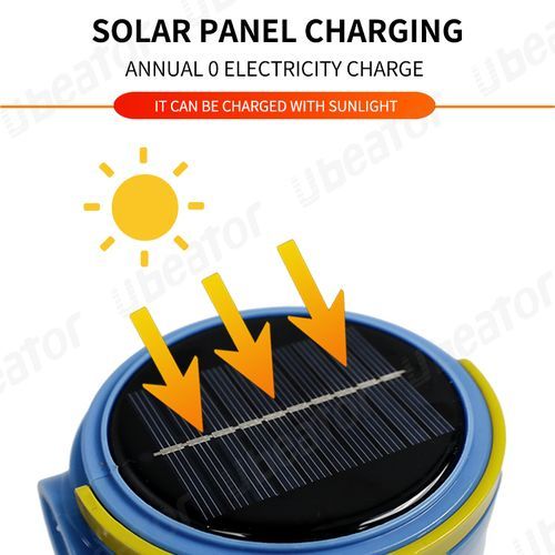 Solar USB Charging Portable Camping Led Lanterns Emergency Flashlights 3 Gears Dimming Table Lamp