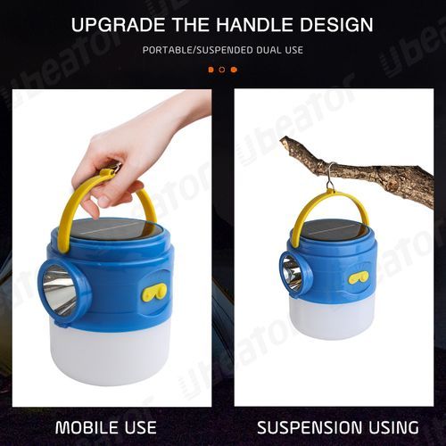 Solar USB Charging Portable Camping Led Lanterns Emergency Flashlights 3 Gears Dimming Table Lamp