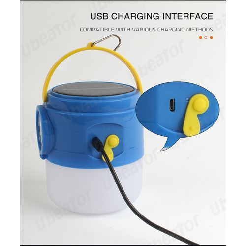 Solar USB Charging Portable Camping Led Lanterns Emergency Flashlights 3 Gears Dimming Table Lamp