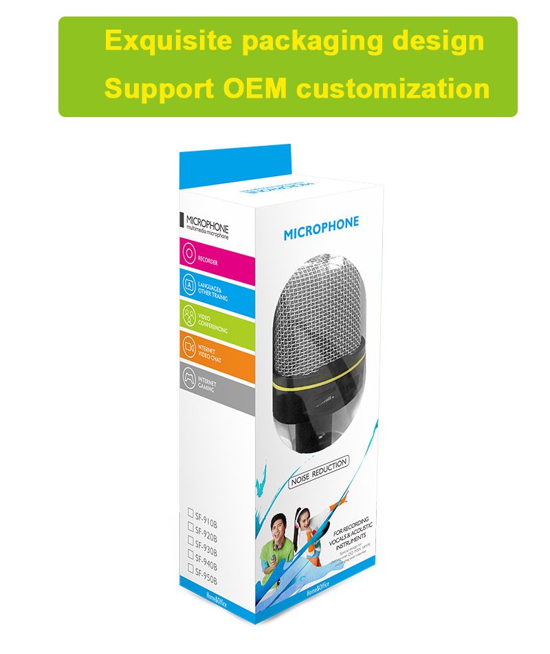 Condenser Microphone Pro 3.5mm Wired Studio Capacitive Mic