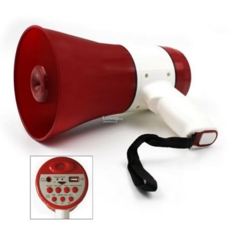 Rechargeable Handheld Megaphone  Pa System With Recorder