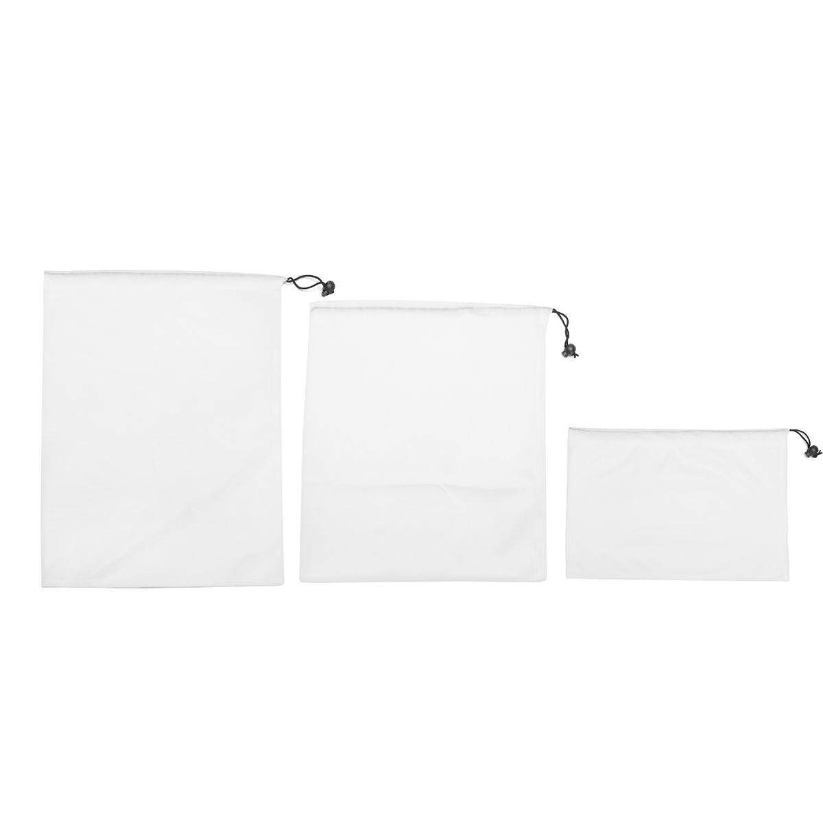 12Pcs（30x20 30x35 30x43size） Reusable Drawstring Bags Mesh Vegetable Fruit Storage Bag