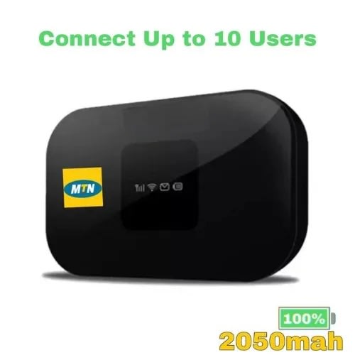 Mtn 4G Lte Mobile Wifi Router With Free 30Gig Bonus Data Sim Card & 2050mAh Batttery