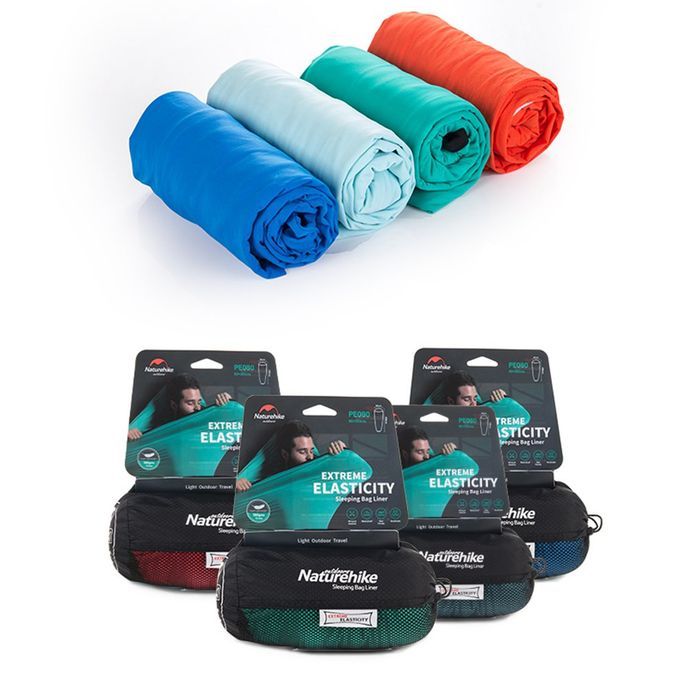 Outdoor Travel High Elasti Ity Sleeping Bag Liner Portable  Arry Sheet-blue-80*200cm