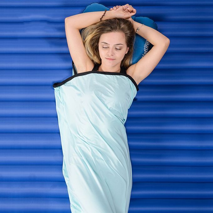 Outdoor Travel High Elasti Ity Sleeping Bag Liner Portable  Arry Sheet-blue-80*200cm