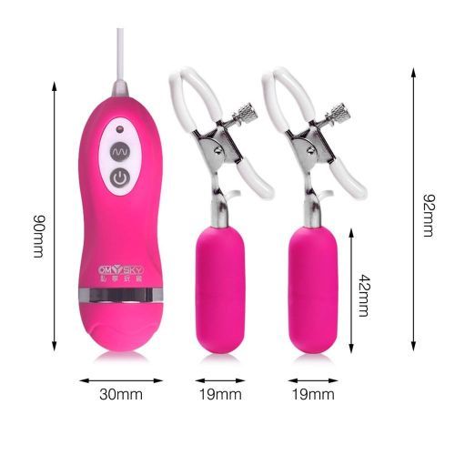 Vibrating Clitoris Nipple Clamps Female Nipple Vibrator 10Speeds Breast Massager Silicone Stimulator