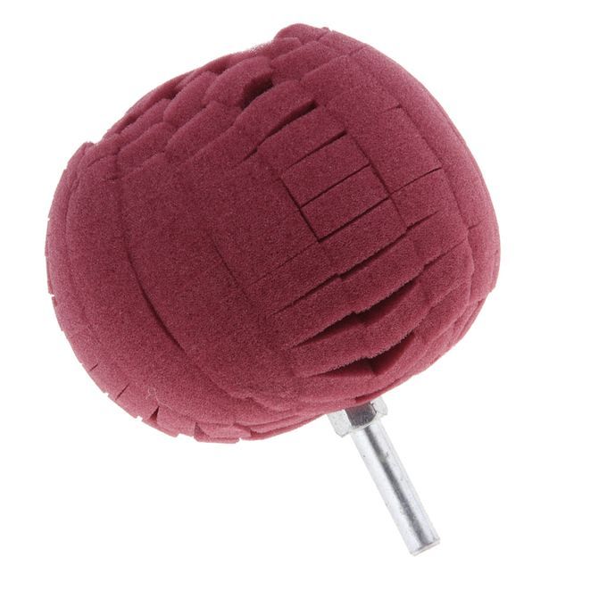 Burnishing Polishing Spherical Sponge Foam Pad Car Wheel Hub Dark Red