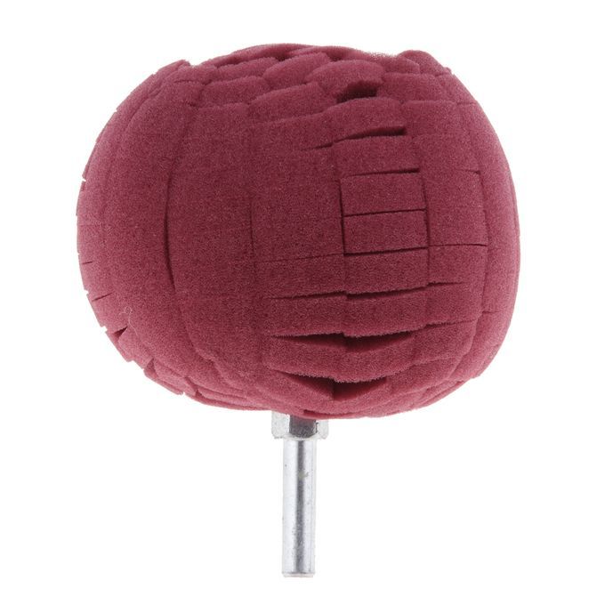 Burnishing Polishing Spherical Sponge Foam Pad Car Wheel Hub Dark Red