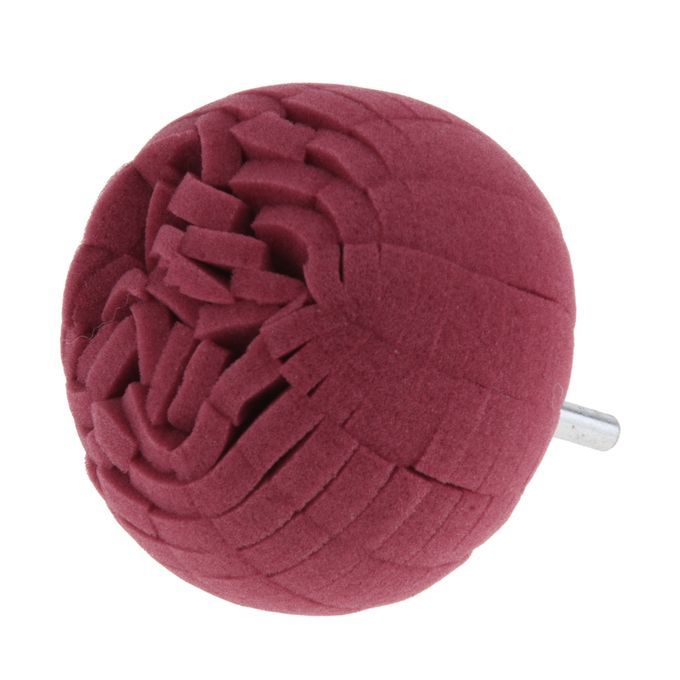 Burnishing Polishing Spherical Sponge Foam Pad Car Wheel Hub Dark Red