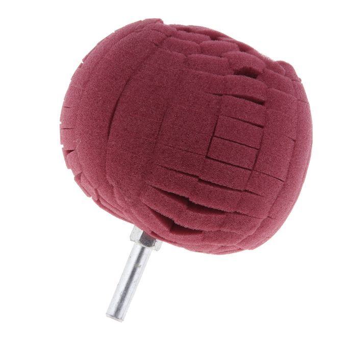 Burnishing Polishing Spherical Sponge Foam Pad Car Wheel Hub Dark Red
