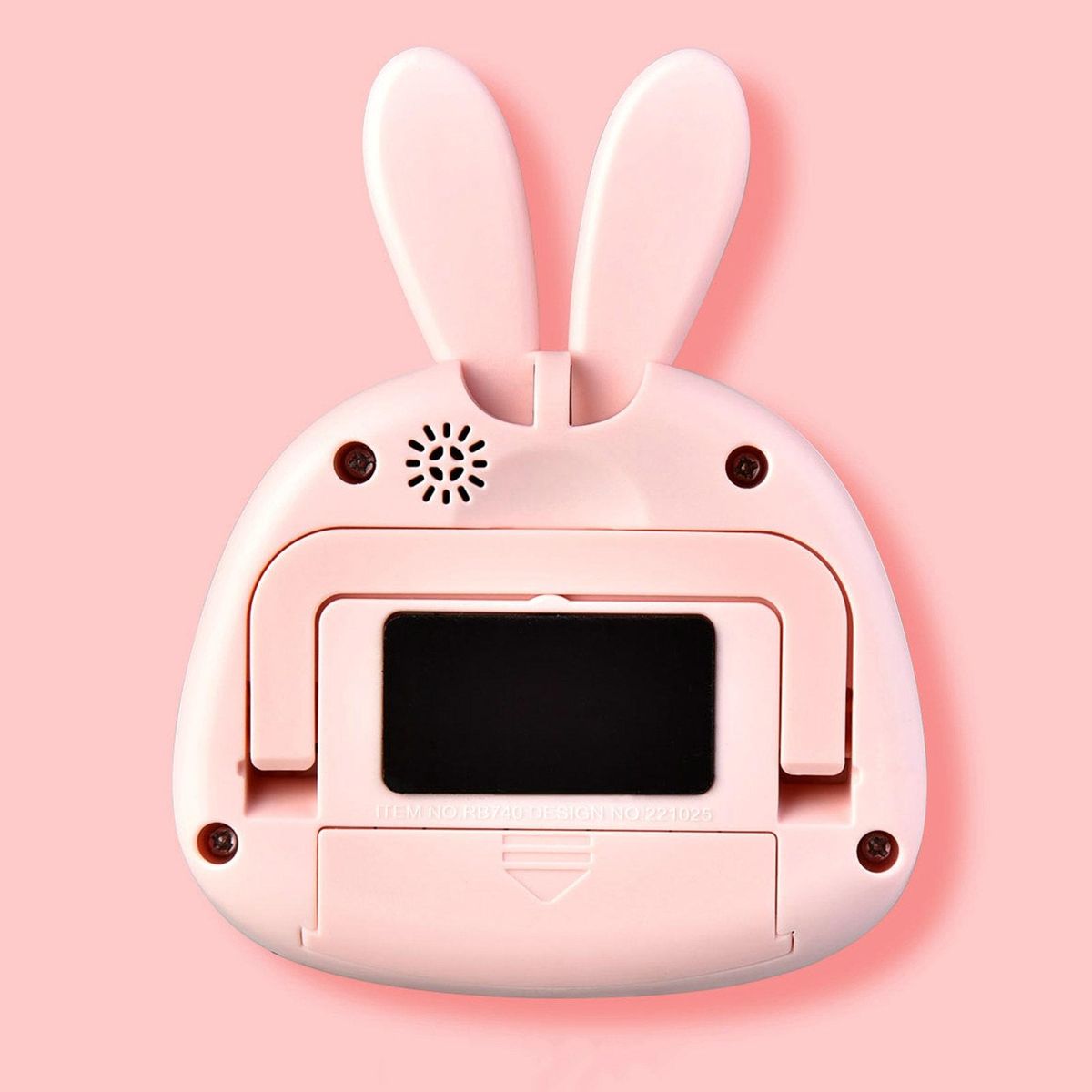 Digital Cartoon Rabbit Kitchen Manual Reminder Clock Pink