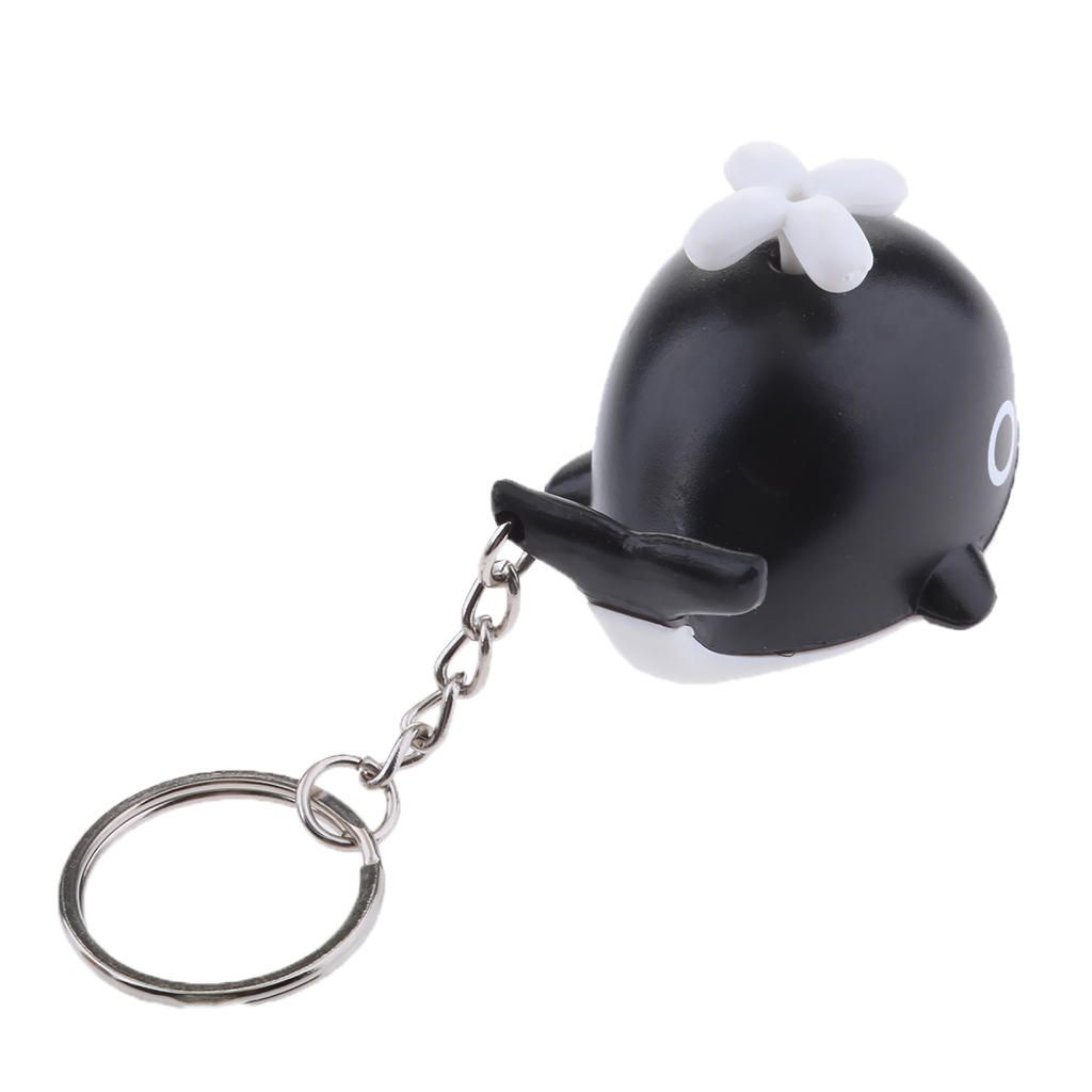 Cute Keychain -shaped Keyring With Light Keychain Bag For Black