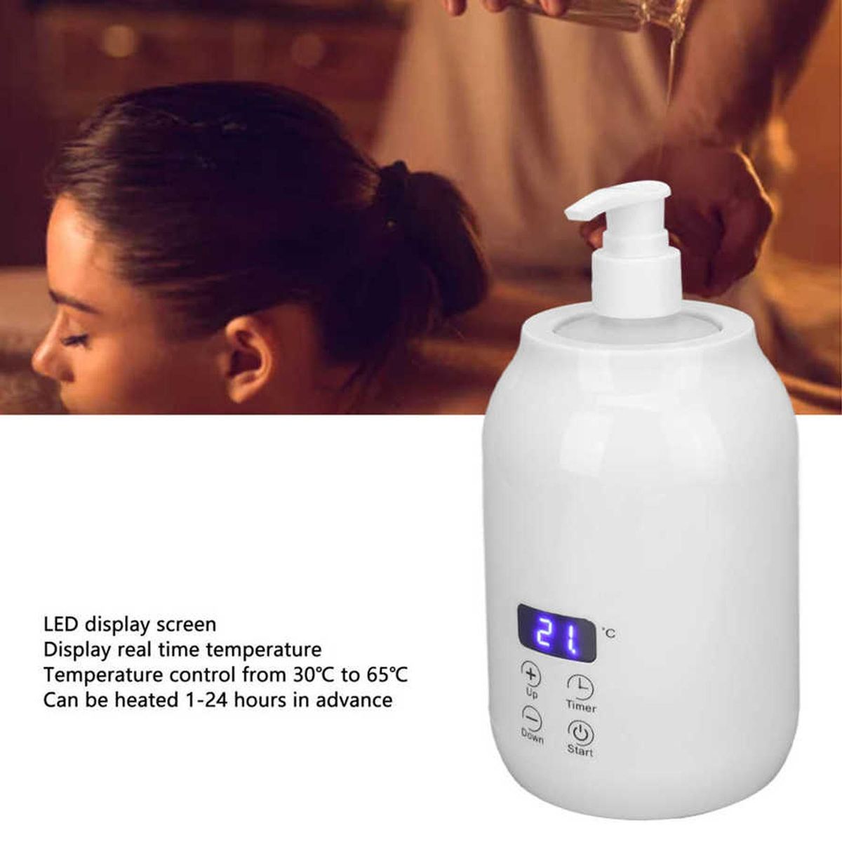 Single Bottle Oil Heater With 2Pcs Empty Bottles Salon