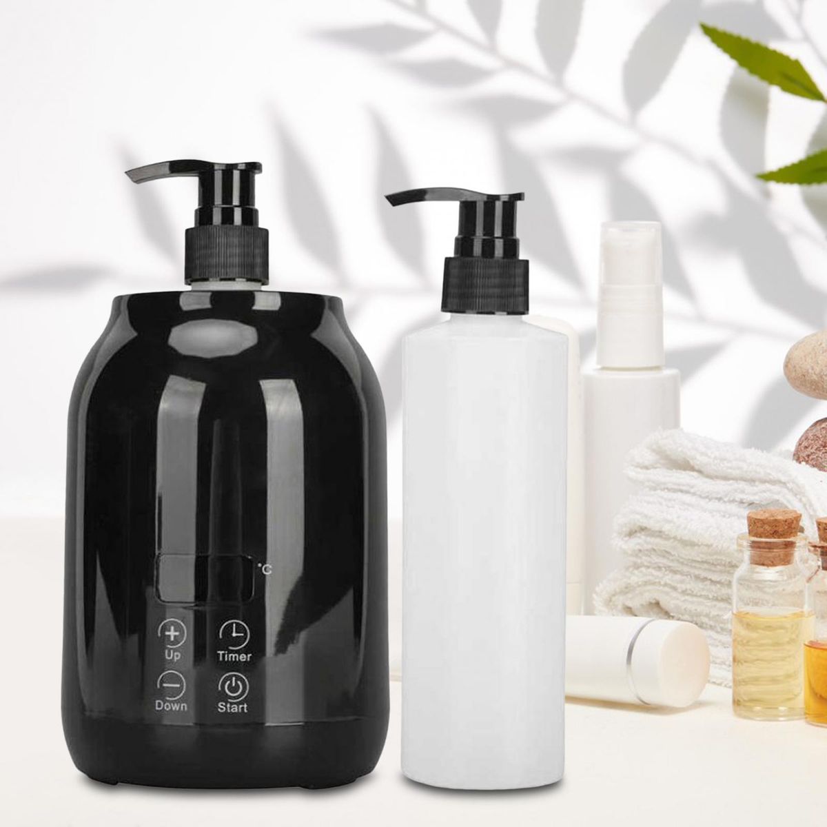 Single Bottle Oil Heater With 2Pcs Empty Bottles Salon