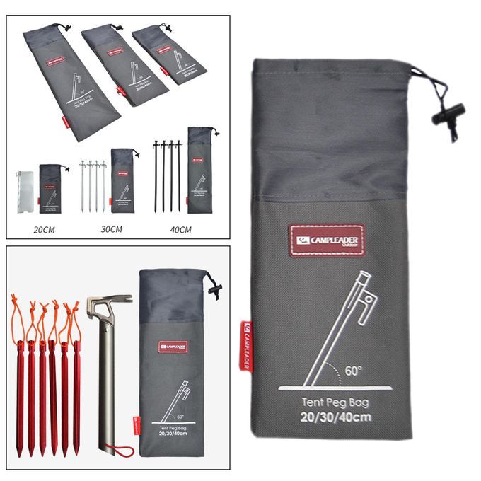 Outdoor Camping Tent Pegs Nails Stake Storage Bag Case Stuff Sack