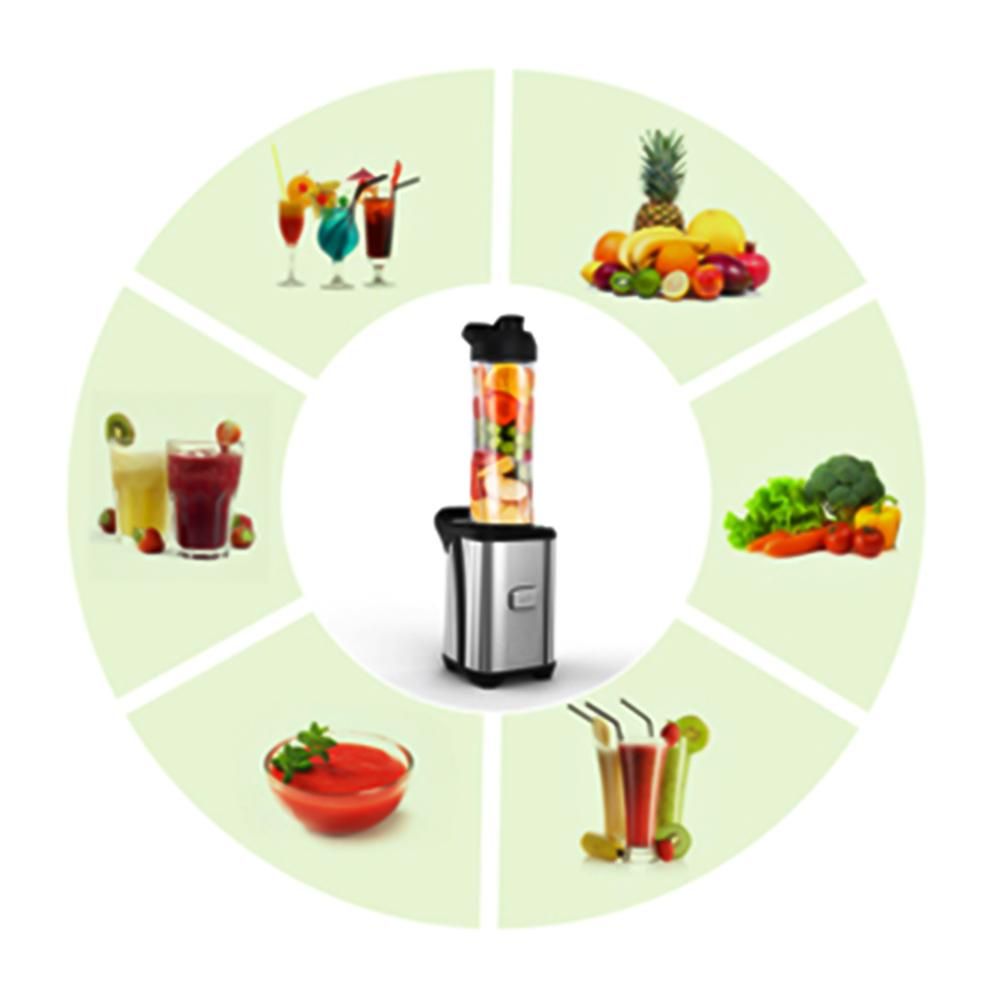 homgeek Smoothie Blender, 300W Personal Blender for Shakes and Smoothies, Portable Small Countertop Juice Blender with 2 Tritan BPA-Free 20oz Travel Bottles
