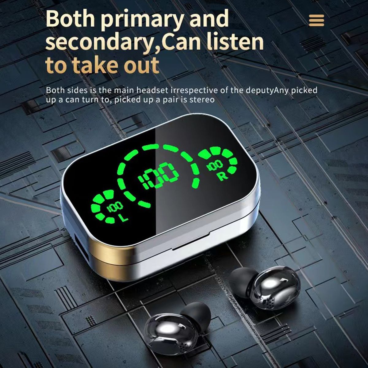 Wireless Bluetooth 5.3 Earbuds Headset With Power Display