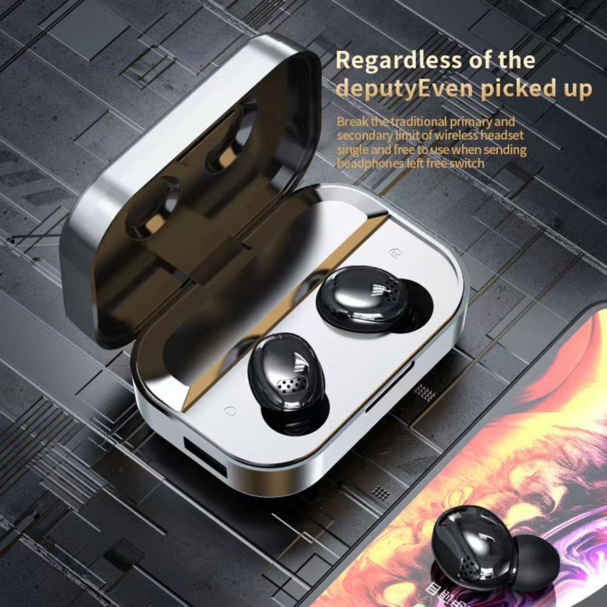 Wireless Bluetooth 5.3 Earbuds Headset With Power Display