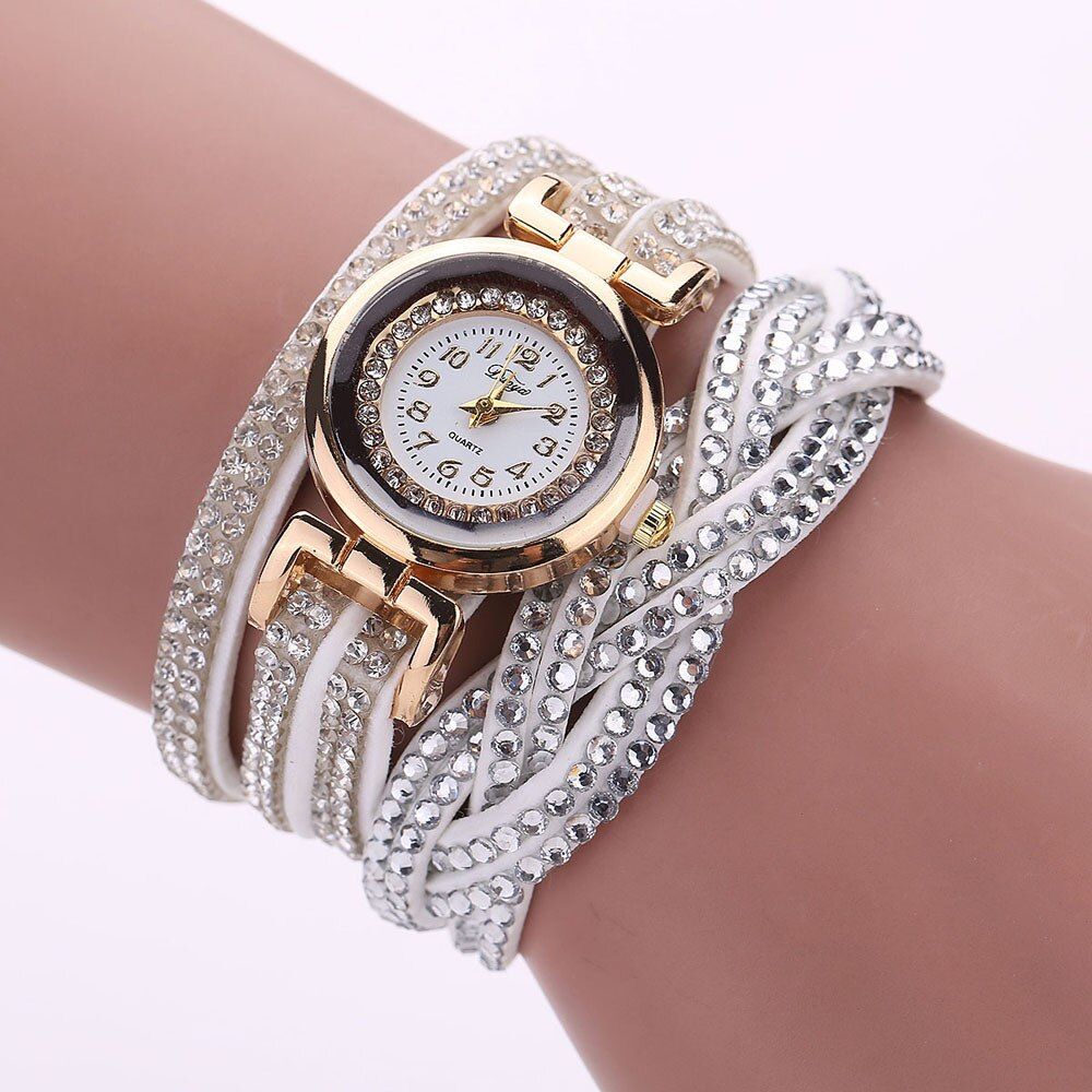 Small Watch Women Luxury Crystal Quartz Watches Ladies Gold Bracelet Wristwatch