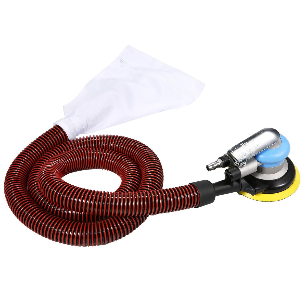 5'' Pneumatic Sander 12000rpm Pneumatic Palm Sander Professional Air Powered Sander Polishing Grinding Sanding for Car Metal Wood Wax Metal Work