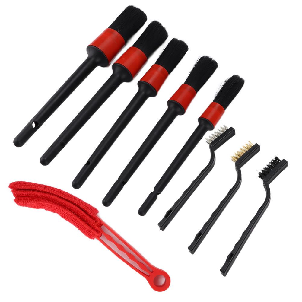 9pcs/set Detailing Dusting Brushes Dirt Dust Scrub Clean