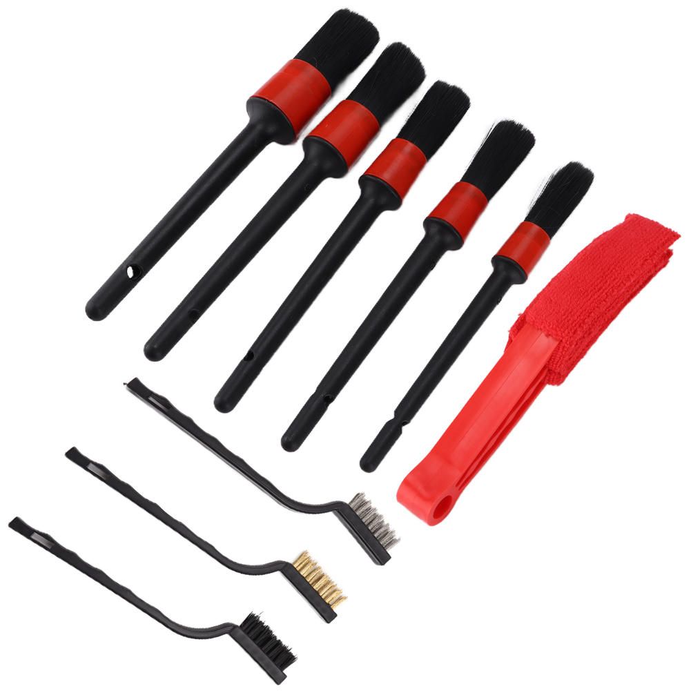 9pcs/set Detailing Dusting Brushes Dirt Dust Scrub Clean
