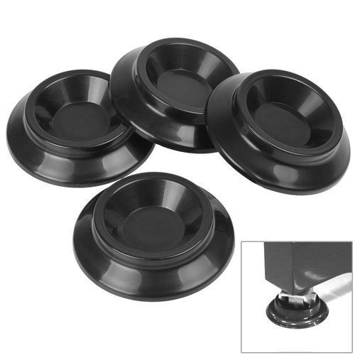 4pcs Durable Black Vertical Piano Mats Piano Caster Cups