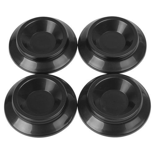 4pcs Durable Black Vertical Piano Mats Piano Caster Cups