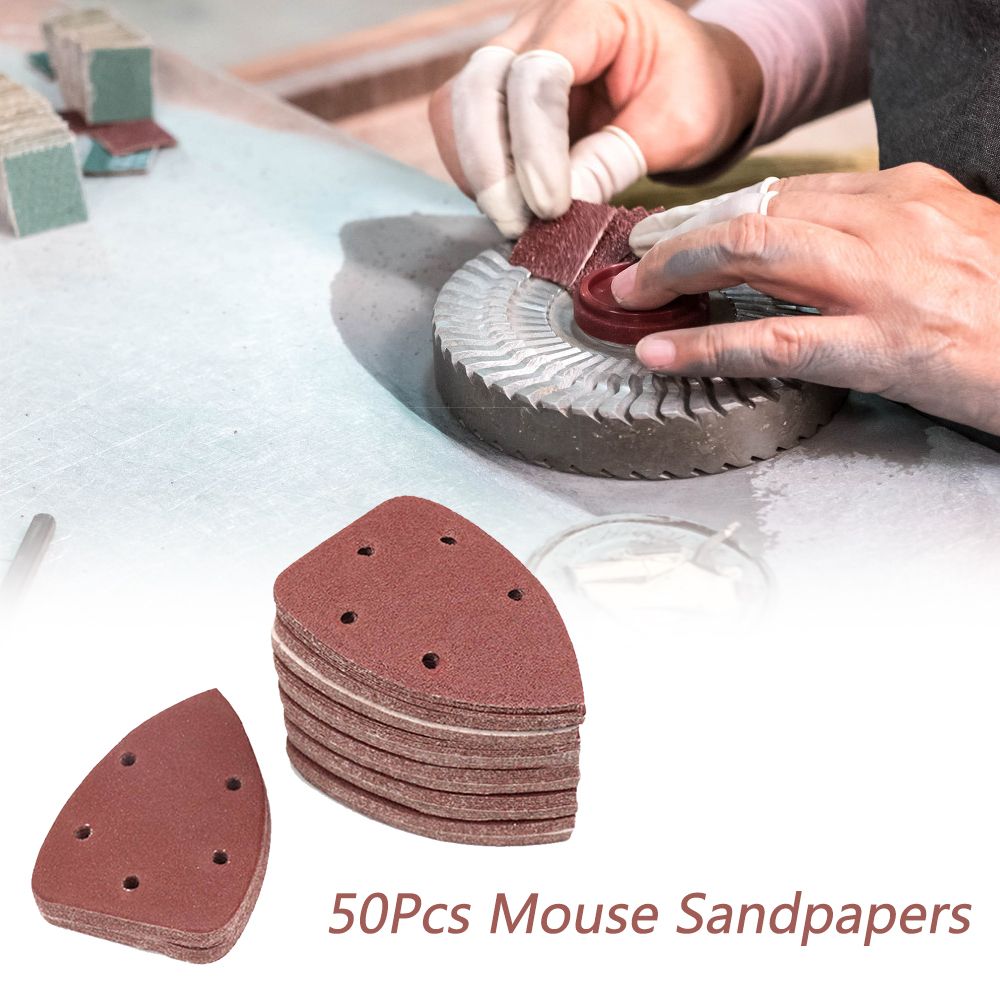 50Pcs Mouse Sanding Sheets Discs Sander Pads Mouse