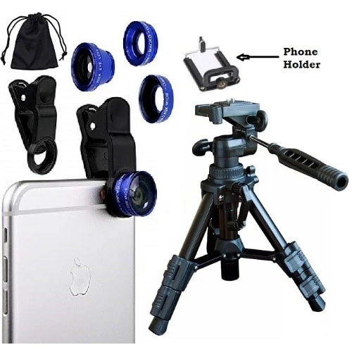 3110 Tripod Stand For Camera With 3 In 1 Fish Eye Lens