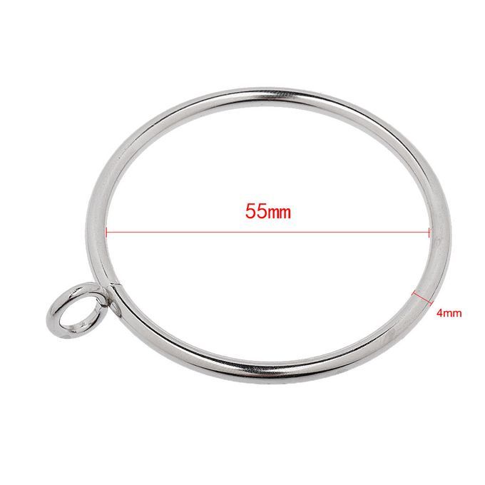 12pcs Rustproof Metal Curtain Drape Rod   Eyelet   For 55mm Silver