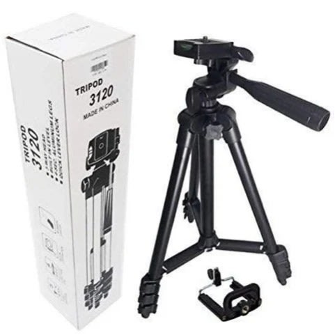 Professional Tripod 3120 Camera Stand + Free Phone Clip Holder