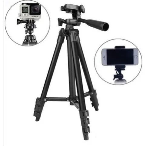 Professional Tripod 3120 Camera Stand + Free Phone Clip Holder